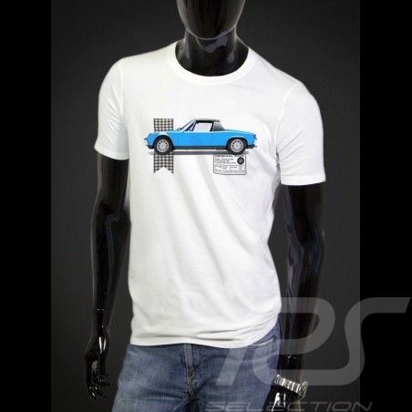 T-Shirt Porsche 914 blau - weiß - Herren 