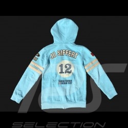 Hoodie jacket Jo Siffert n° 12 Gulf blue - kids