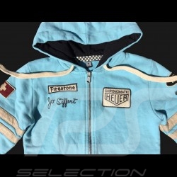 Hoodie jacket Jo Siffert n° 12 Gulf blue - kids
