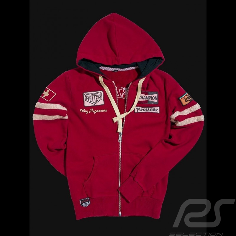 Hoodie Kapuzenjacke Clay Regazzoni rote - Damen