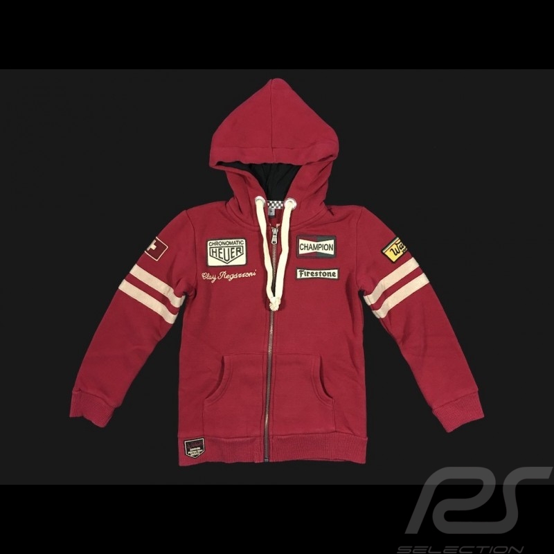 Hoodie Jacke Clay Regazzoni rot - kinder