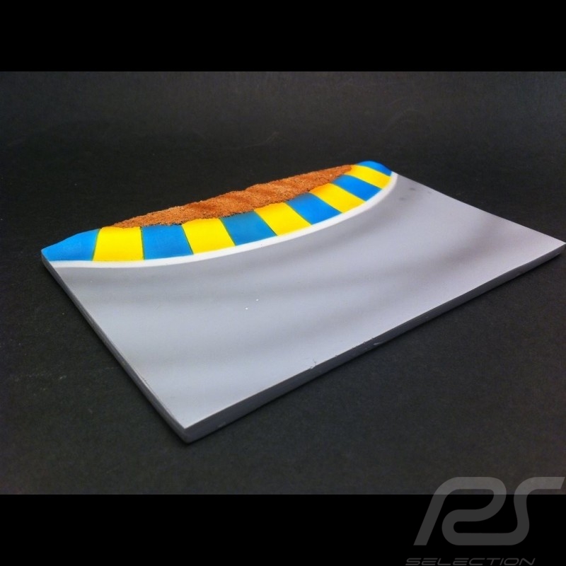 Track decor diorama curve with yellow and blue vibrator 1/43