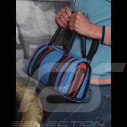 Handtasche Gulf blau Leder bowling style