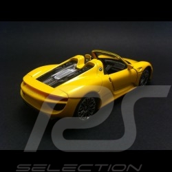 Porsche 918 Spyder Welly  jaune jouet à friction pull  back toy Spielzeug Reibung