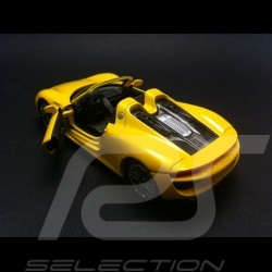 Porsche 918 Spyder yellow pull  back toy Welly MAP01026016