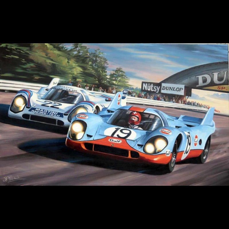 Porsche 917 le Mans 1971 original drawing by Benjamin Freudenthal