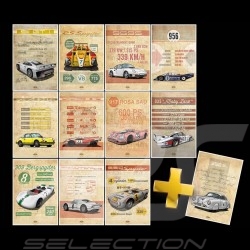 Plakat Porsche 550 Spyder Drückplatte auf Aluminium Dibond 40 x 60 cm Helge Jepsen