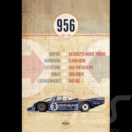 Porsche 917 K Martini Racing 1971 reproduction d'un dessin original de Sébastien Sauvadet