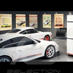 Plakat Porsche 911 GT1 Drückplatte auf Aluminium Dibond 40 x 60 cm Helge Jepsen