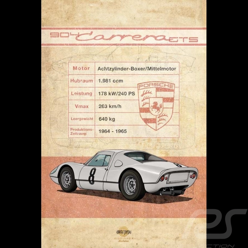 Porsche 917 K Martini Racing 1971 reproduction d'un dessin original de Sébastien Sauvadet