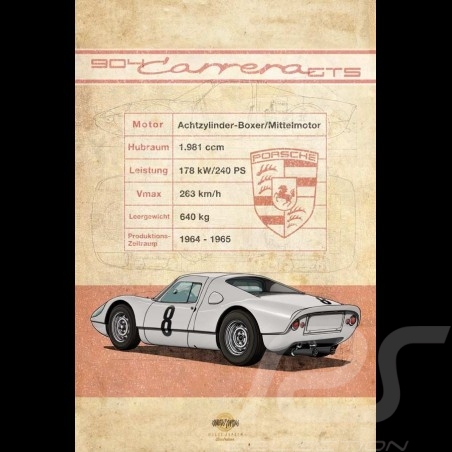 Porsche 917 K Martini Racing 1971 reproduction d'un dessin original de Sébastien Sauvadet