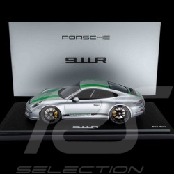 Porsche 911 type 991 R grey / green 1/18 Spark WAP0211460H