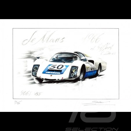 Porsche 917 K Martini Racing 1971 reproduction d'un dessin original de Sébastien Sauvadet