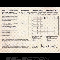 Reproduction carnet d'entretien Porsche 911 Turbo 1981