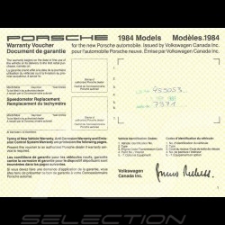 Reproduction carnet d'entretien Porsche 911 Turbo 1984