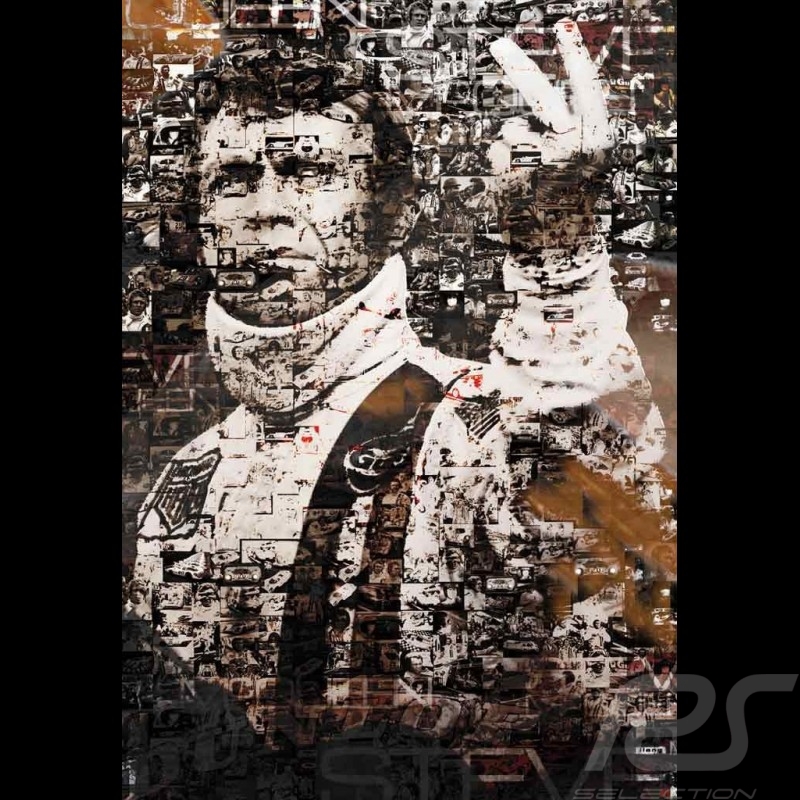 Plakat Steve McQueen Le Mans 60 x 84 originale Kunst von Caroline Llong