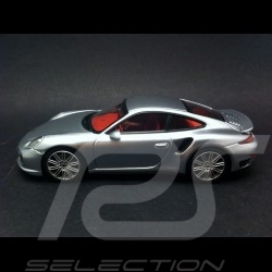 Porsche 991 Turbo 2013 gris argent 1/43 Minichamps CA04316059