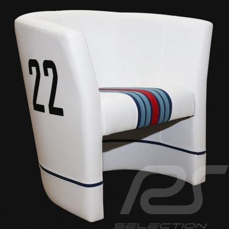 Fauteuil cabriolet Cabriolet chair Cabrio Stuhl Racing Inside n° 22 blanc Racing team