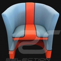 Fauteuil cabriolet Tub chair Tubstuhl Racing Inside n° 6 GT team bleu / orange