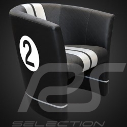 Cabrio Stuhl Racing Inside n° 2 Cobra racing schwarz / grau