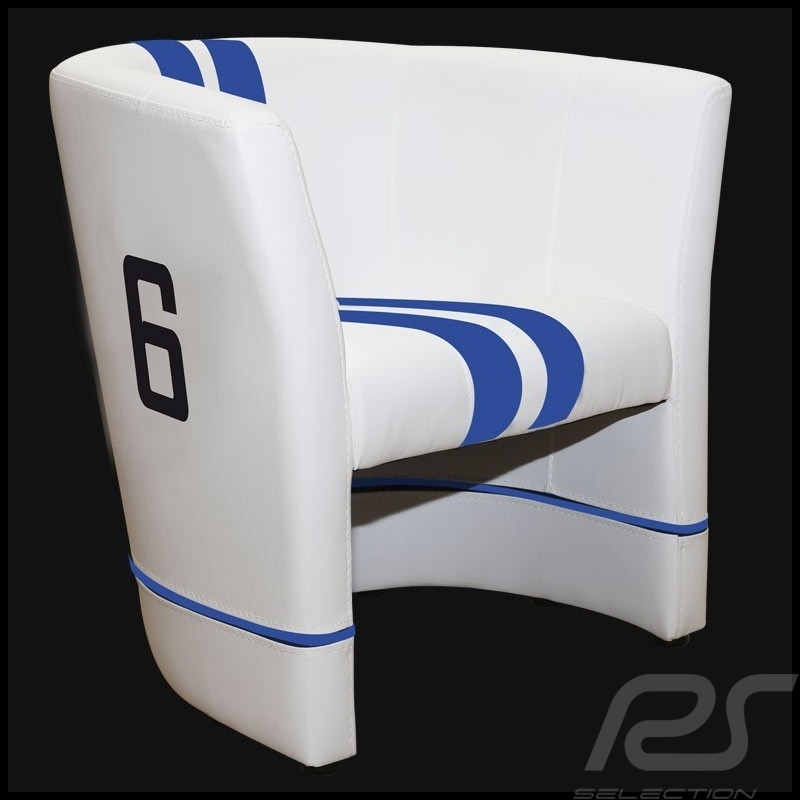 Cabriolet chair Racing Inside n° 6 Cobra racing white / blue