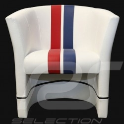Fauteuil cabriolet Tub chair Tubstuhl  Racing Inside n° 59 bleu / blanc / rouge