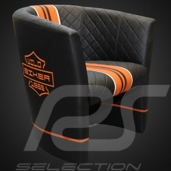 Fauteuil cabriolet Tub chair Tubstuhl Racing Inside wild biker noir / orange