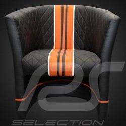 Fauteuil cabriolet Tub chair Tubstuhl Racing Inside wild biker noir / orange