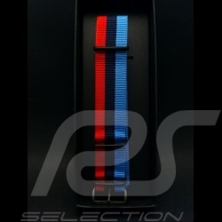 Uhrenarmband Nato Motorsport blau / rot / schwarz