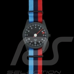Uhrenarmband Nato Motorsport blau / rot / schwarz