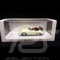 Porsche 356 Cabriolet elfenbein mit Koffer weiß 1/43 Truescale TSM164368