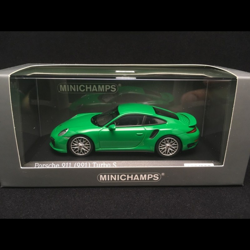 Porsche 911 (991) Turbo S Miniature 1/43 Minichamps, Vert Vipère, Série Limitée 025/200, Neuve
