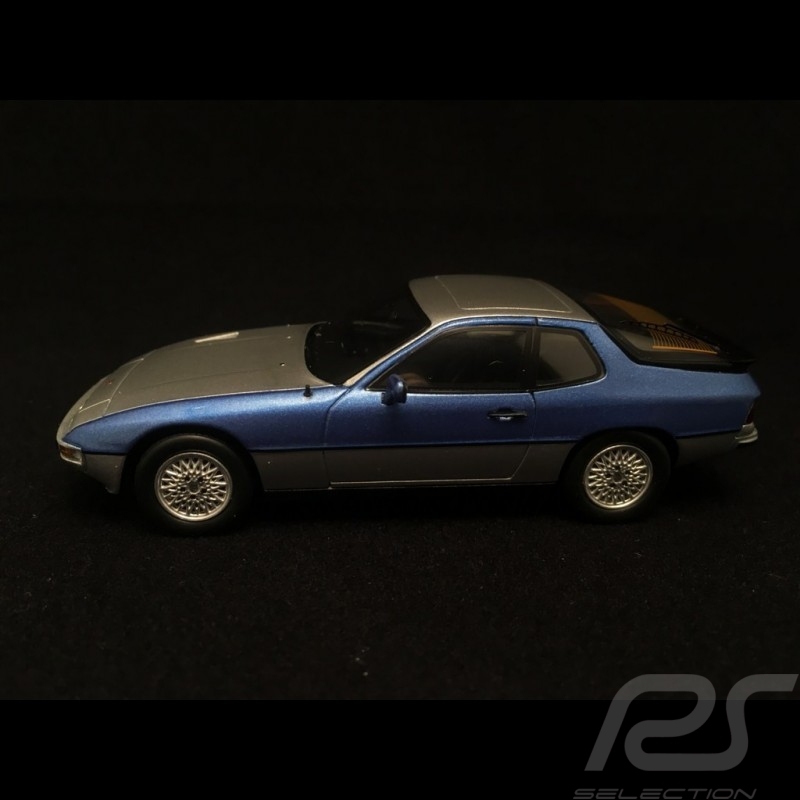 Porsche 924 turbo bicolor silver / blue metallic 1/43 Spark MAP02020816