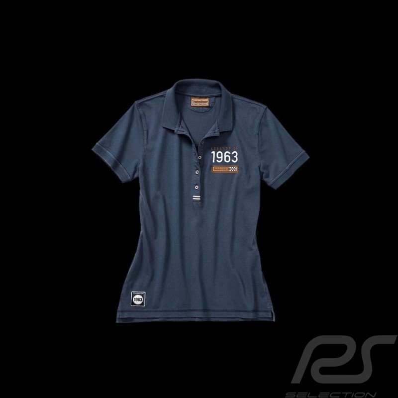 Polo Porsche Classic bleu marine - femme