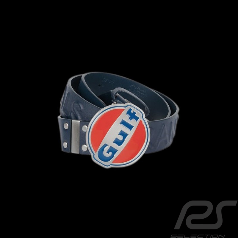 Gulf leather belt indigo blue 85 cm