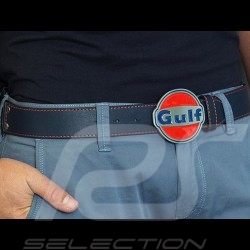 Gulf leather belt indigo blue 85 cm