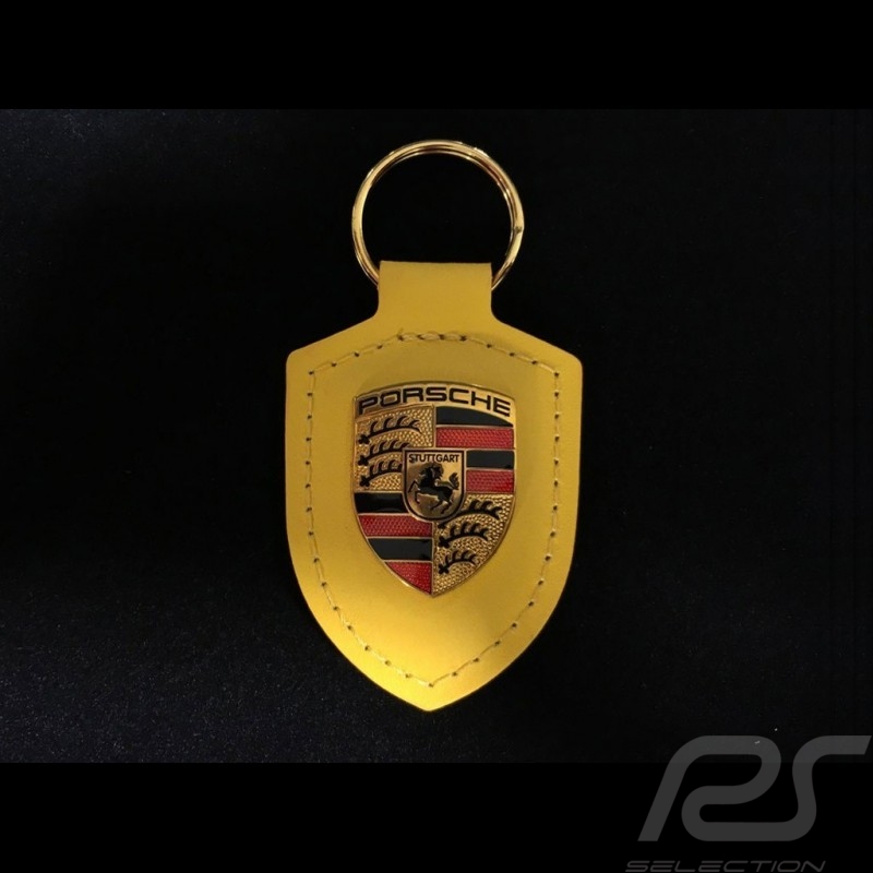 Porte-clés Porsche écusson jaune crest keyring Schlüsselanhänger Porsche Design WAP0500940E