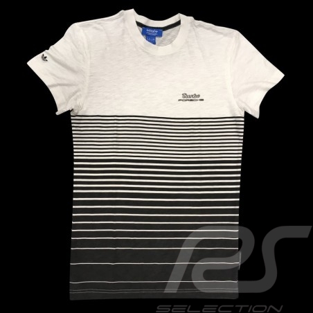 T-shirt Porsche Design Adidas light striped Turbo white / black - men - S00352
