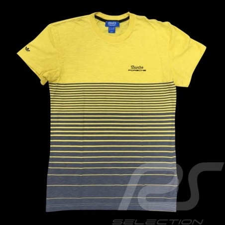 T-shirt Porsche Design Adidas licht gestreift Turbo gelb / grau - Herren - S00352