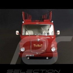 Camion MAN Diesel transporteur Porsche rouge 1/18 Schuco 450081100