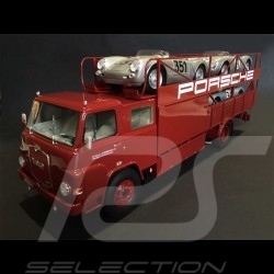 MAN Diesel Truck Porsche carrier red 1/18 Schuco 450081100