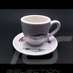 Set of 2 expresso cups  " 50 years Porsche 911 "