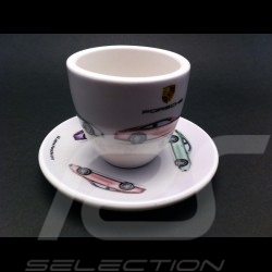 Set of 2 expresso cups  " 50 years Porsche 911 "