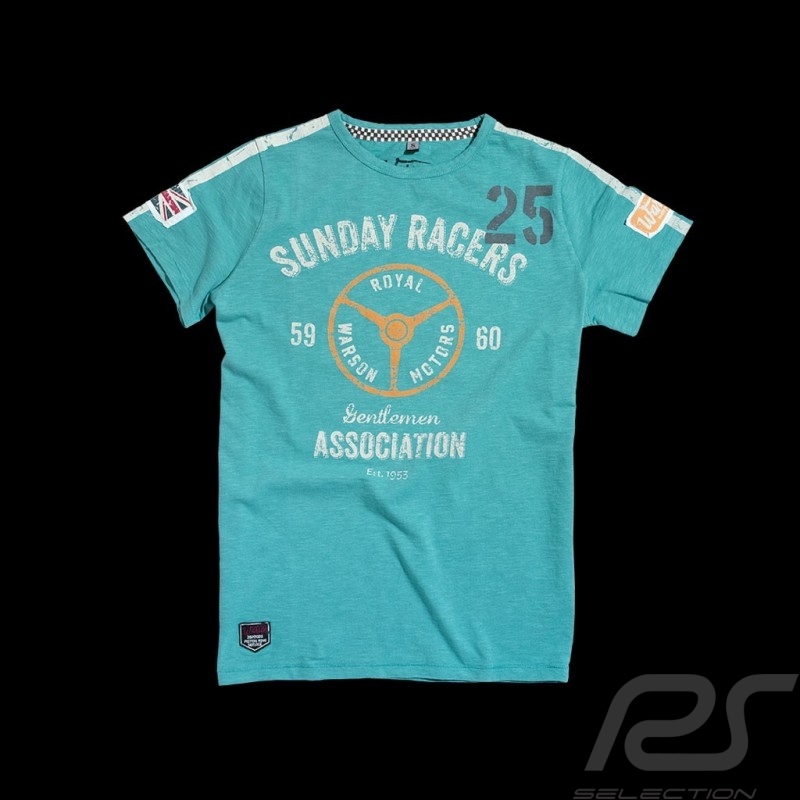 Herren T-shirt Sunday Racers turquoise türkis blau