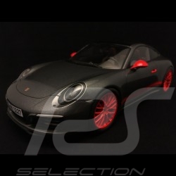 Porsche 911 type 991 Carrera 4S phase 2 gris agate / orange 1/18 Spark WAX02100013