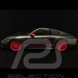 Porsche 911 type 991 Carrera 4S Mk 2 agate grau / orange 1/18 Spark WAX02100013