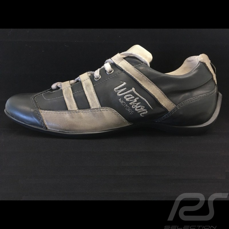 Sneaker vintage racing driver style black / beige - men