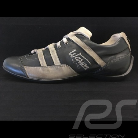 Sneaker Vintage Racing Rennfahrer Style schwarz / beige - Herren