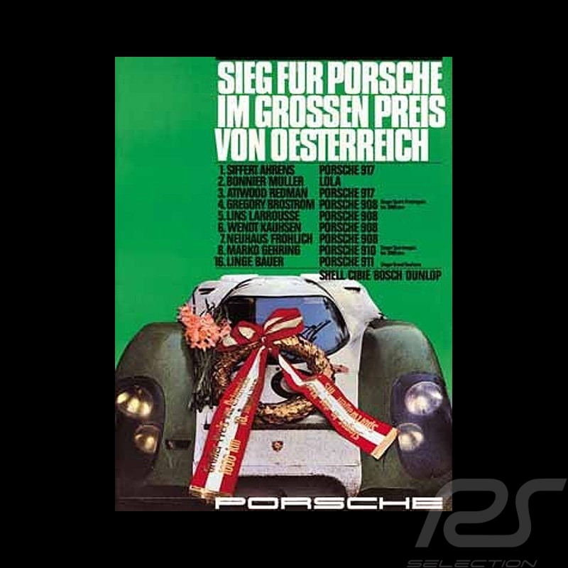 Porsche 804 Grosser Preis von Frankreich reproduction d'une affiche originale de Erich Strenger