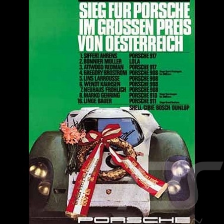 Porsche Poster 917 Grosser Preis von Osterreich 1969 - 96
